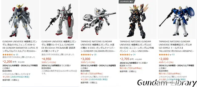 amaazon 冬支度セール Gundam Universe　241104
